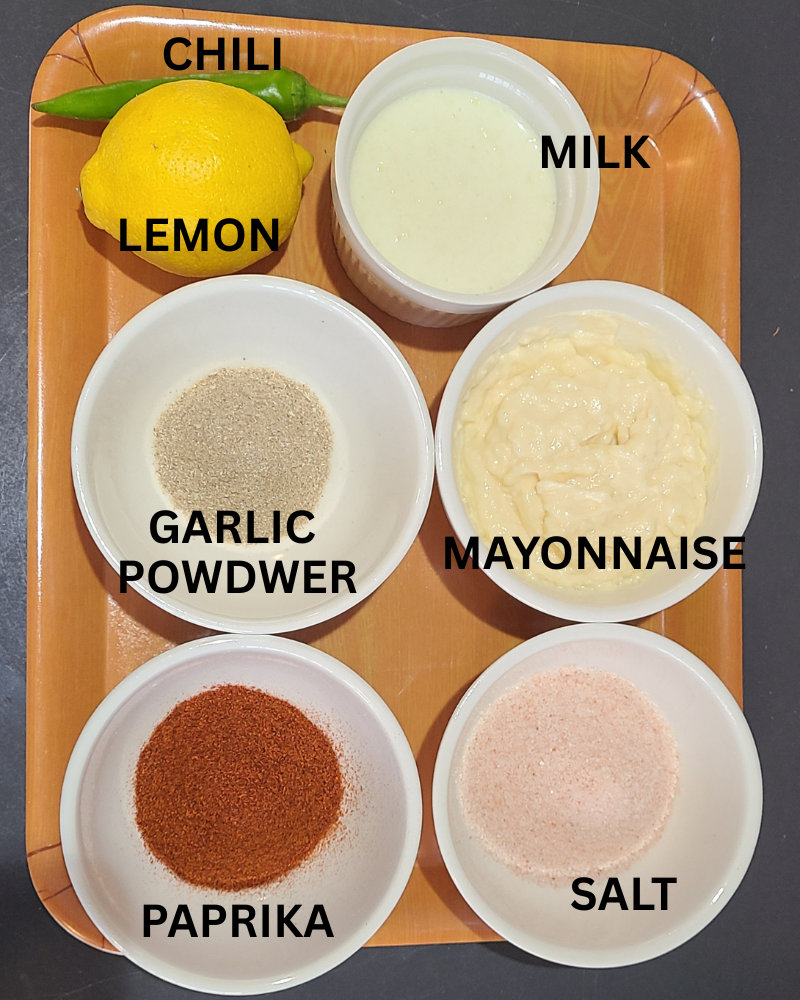 ingredient for creamy sauce recipe